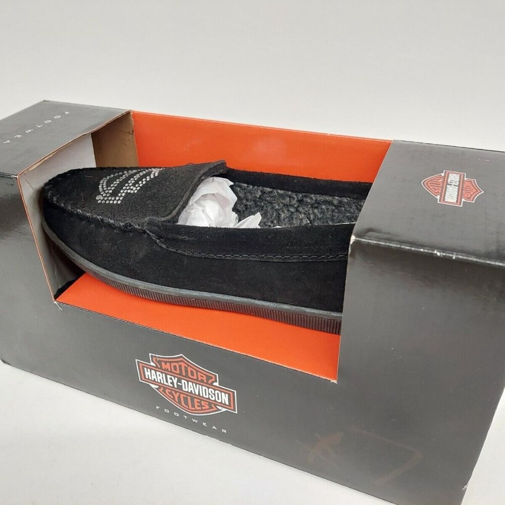 GENUINE HARLEY DAVIDSON Women's Crystal Embellished House Slippers D83011